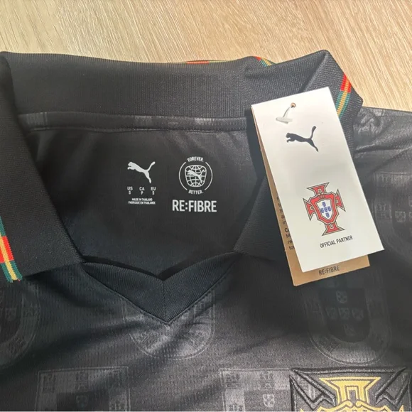 New Puma 26 Portugal Black Special Edition Jersey - Mens Small - Picture 3 of 8